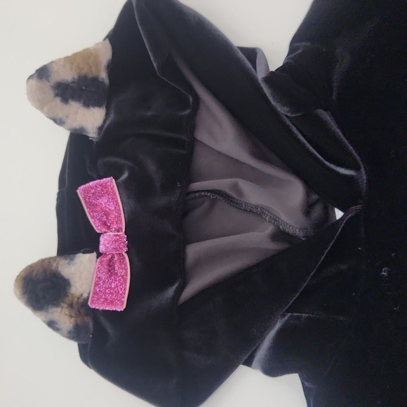 Amerucan Girl Black Animal Prunt Cat Hoidie Sweatshirt Small 7 8 - Picture 3 of 8